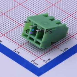 KF128H-3.5-3P Screw Terminal Block Through hole Component (THT),P=3.5mm Connector 1x3P 3.5mm Green Through Hole - Product Image 2