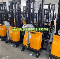 1t 2t 3t 12v à piles électriques, levage automatique 1200kg, chariot élévateur hydraulique semi-électrique, empileur de palettes électriques