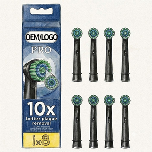 Têtes de brosse à dents électriques rotatives à poils moyens en nylon, remplaçables, pour usage domestique, extérieur et hôtelier – Vente chaude - Product Image 1