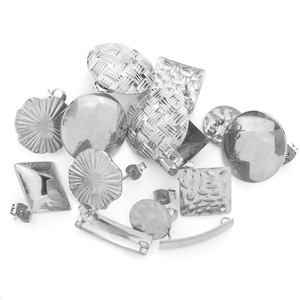 Geometric <b>Stud</b> <b>Earrings</b> Zinc Alloy Stainless Steel Post Unisex Fashion Jewelry DIY Accessories H1357 - Product Image 5