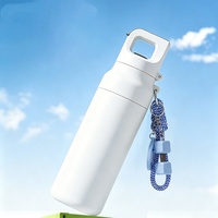 Thermos sport à ouverture rapide en acier inoxydable 316, isolé sous vide, avec cordon, portable, pour hommes et femmes, pour la remise en forme et les activités de plein air