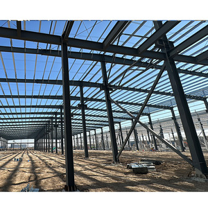 Großspannweite Großformatige Stahlkonstruktion Vorgefertigtes Lagerhaus Stahlrahmen-Werkstatt Fabrik mit Kostenlosem Design - Product Image 6