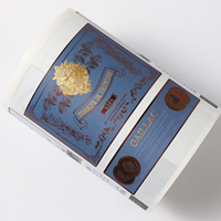 Oneprint Etiquette de Whisky Noir au Design Professionnel Etiquette Métallique Personnalisée Imprimée Autocollant en Vinyle Adhésif avec Logo Découpé