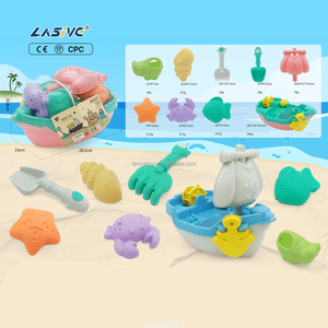 Juguetes de Arena de Alta Calidad, No Tóxicos, Juego de Barcos de Playa Multicolores de Varias Piezas para Niños, para Construir Castillos de Arena - Product Image 1