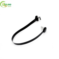 Kabel USB Pengisian Cepat Tipe-C 3.2 Sudut Kanan yang Fleksibel & Dapat Ditarik, untuk Penggunaan IOS & Komputer, Terbuat dari Paduan Seng
