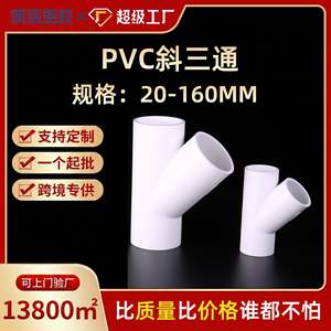 Connecteur en T en PVC 20-160mm, raccord de climatiseur, résistance à haute pression, joint de tuyau durable pour l'alimentation en eau et le drainage - Product Image 4