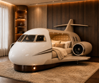 Lit d'avion en fibre de verre, lit de voiture pour enfants, mobilier sur mesure à thème, projet hôtelier familial pour hôtels et complexes