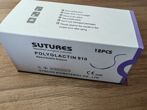 Suturas Quirúrgicas Veterinarias Absorbibles y Estériles de Polidioxanona <span class=keywords><strong>PDS</strong></span>, Poliglactina 910 PDO y Vicryl, Aprobadas por CE e ISO, con Aguja - Product Image 3