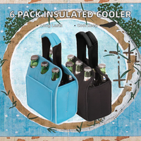Sac isotherme personnalisé en aluminium et polyester pour 6 bouteilles ou canettes, porte-boissons, porte-vin et bière, vente en gros
