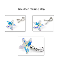 28 pièces de pendentifs en strass de verre couleur AB de 14 mm, breloques Cœur/Étoile/Ours pour la fabrication de bijoux, à coudre, à dos plat, pour colliers, boucles d'oreilles et projets DIY