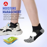 Chaussettes de course à cinq doigts pour hommes et femmes, respirantes, anti-ampoules, pour la gym et la randonnée – Meilleures ventes