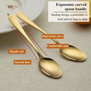 Juego de 6 Cucharas de Té Doradas al por Mayor, Cucharas de Té y Café de Acero Inoxidable 410, Cucharas Pequeñas de Espresso Metálicas Aptas para Lavavajillas - Product Image 4