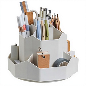 Bview Art 9 Slots 360 Degree Rotating Plastic Round <b>Desk</b> Organizers Pencil <b>Pen</b> <b>Holder</b> /<b>for</b> <b>Desk</b> - Product Image 2