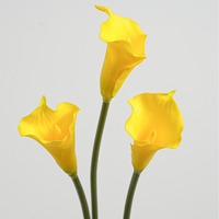 Bunga Calla Lily Putih Buatan PU Berkualitas Tinggi dengan Sentuhan Realistis untuk Dekorasi Meja Pusat, Pernikahan, Natal, dan Rumah