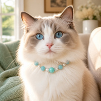 Collier pour animaux de compagnie en cuir et cristal, luxueux, durable, classique, simple, réglable et confortable pour chiens et chats