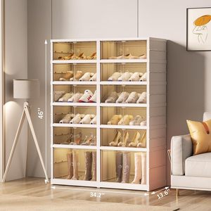 Organizador de Zapatos Plegable de Múltiples Niveles, Portátil, Ecológico, Duradero, de Plástico, con Gran Capacidad y Fácil Montaje en 10 Minutos - Product Image 3