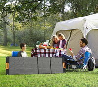 Panneau solaire mobile GNCC 200W, chargeur portable pliable pour le camping en plein air, panneau solaire monocristallin en silicium pliable
