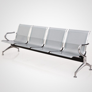 Chaise d'attente trois places en acier inoxydable pour aéroports, hôpitaux, bureaux et hôtels - Product Image 3