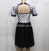 Costume de danse adulte scène Ballet Tutu robe enfants une pièce Performance sans manches paillettes Ballet justaucorps Tutu robe