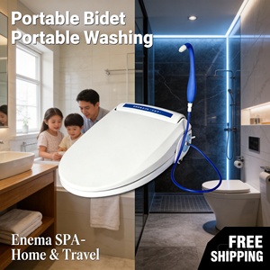 Siège de toilette intelligent portable avec bidet intégré, kit d'hygiène personnelle pour lavement, détox et soulagement de la constipation, idéal pour les voyages et le spa à domicile - Product Image 1