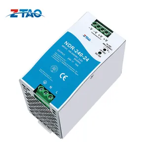 NDR-240-24 240W 24V10A single output light ultra-thin PFC guide rail installation power supply with outdoor power adapters 24vdc