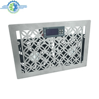Contrôle du thermostat 6x10 pouces registre Booster ventilateur alimenté couvercle d'aération plancher évent climatiseur Booster ventilateur