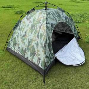 Tente de camping camouflage à ouverture rapide automatique quatre saisons pour 1-2 personnes, en polyester 190T, 2000-3000 mm - Product Image 2