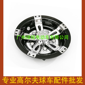 Nouvelles coques de roue de chariot de golf de 10 pouces universelles en ABS noir et blanc électroplaqué, accessoires pour moyeux - Product Image 3