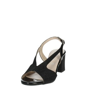 5030 sandali con tacco nero con chiusura a lacci alla moda Design alto a punta per la primavera estate uso esterno tessuto pizzo gomma PU - Product Image 6