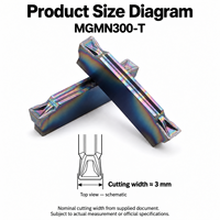 En gros Plaquettes de rainurage en carbure indexables MGMN300-T à revêtement coloré, 10 pièces par boîte, Plaquettes de tronçonnage et de rainurage indexables