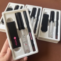Vegan Matte Longue Durée Imperméable 3-en-1 Non-Sticker Rouge à Lèvres Huile et Lip Liner Combo Kit Emballage Rose
