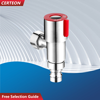 Vanne d'angle inox 304 1/2 pouce arrêt eau chaude froide robinet pivotant 360 degrés lave linge chauffe eau vanne d'angle