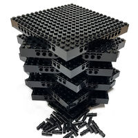 Placa Base de Ladrillos de Construcción ABS 16x16 Combinable 65083, Juguete Electrónico de Píxeles DIY de 40 Piezas para Ensamblar y Apilar