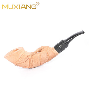 MUXIANG Hand Carved Briar Wood Tobacco Pipe Free Type 3mm Filter Men's Style Smoking Pipe - Product Image 2