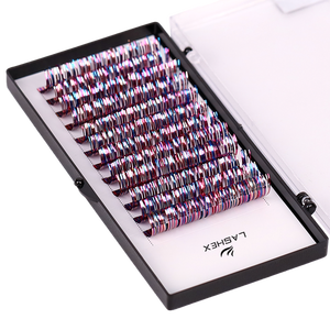 Extension de cils holographique individuel de marque privée en gros extension de cils cils extension de cils colorés brillants - Product Image 3