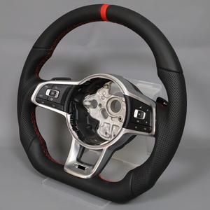 พวงมาลัยหนังสีดำสำหรับรถยนต์ Volkswagen R Line <span class=keywords><strong>Golf</strong></span> GTI GTD Touareg Polo <span class=keywords><strong>Sedan</strong></span> MK6.5 - Product Image 3