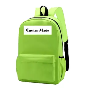 Green Color promotion Give away Church election back to school bag backpack waterproof different types of school bags