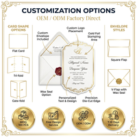 Invitation de mariage avec nœud celtique en relief, personnalisée, luxueuse, élégante, impression OEM
