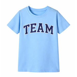 Lot de 3 T-shirts décontractés en tricot 100% coton à col rond respirants vert <span class=keywords><strong>jaune</strong></span> bleu à manches courtes pour garçons de 4 à 13 ans - Product Image 6