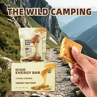 Barritas de Galleta de Alta Energía BDH Hardtack, Sabor Caramelo y Canela, Sabor Dulce y Salado, Textura Dura, Bajo Contenido en Sal, Empaque al Vacío Cuadrado