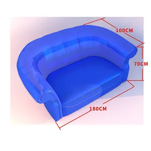 ISO9001 Verified Supplier Living Room Furniture PVC Inflatable 2-3 Seats Sofa Lounge Armrest Bean Bag Chair