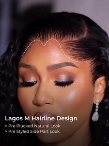Alipearl Perruque Lagos <span class=keywords><strong>M</strong></span> Hairline Deep <span class=keywords><strong>Wave</strong></span> 6x8 Glueless Lace Front Wig Ready to Go Pre Cut & Plucked Bouncy Full Curls Look volumineux - Product Image 2