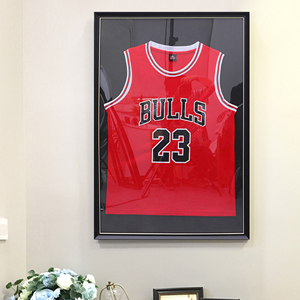 Chất Lượng Cao Rõ Ràng Acrylic 98% UV Bảo Vệ Bóng Chày Bóng Đá Jersey Khung Gỗ Thông Hiển Thị Trường Hợp Cho Trang Trí Nội Thất - Product Image 3