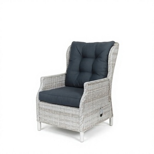 Divano Reclinabile da Esterno in PE Wicker con Struttura in Alluminio e Cuscino per Hotel, Cortili e Agriturismi - Product Image 3