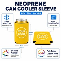 Personalizado portátil plegable reutilizable neopreno aislado antideslizante impermeable sublimación lata de cerveza cubierta titular enfriador
