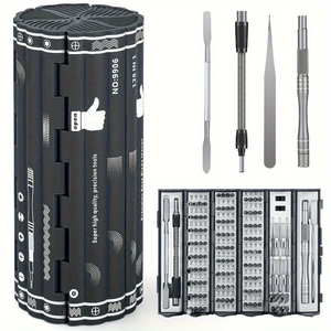 Set di cacciaviti di precisione Vman Tools 128 in 1 con punte magnetiche portatili per la riparazione di dispositivi elettronici - Product Image 1