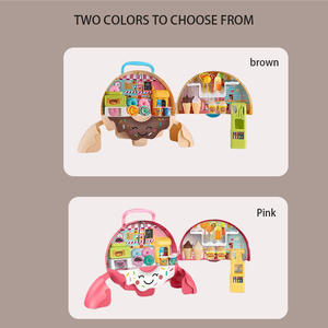 Ensemble de jouets de jeu d'imitation Sac à dos Donut 39 pièces, Boutique de desserts 3 en 1 avec présentoir de transport, Jeu de rôle éducatif, Cadeau pour enfants - Product Image 4