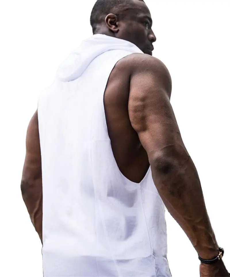 Custom Logo Quick Drying Fitness Gym Tank Top Hoodies Hot Selling Men's Sports Fitness Singlet