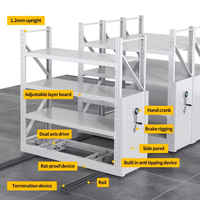Compacteur mobile manuel durable pour l'entreposage de quincaillerie en entrepôt, gestion d'inventaire haute densité sur rayonnage