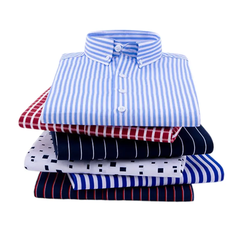 Cheap Long Sleeve Custom Designer Shirt Man Formal Thick Blank Dress Shirt For Men